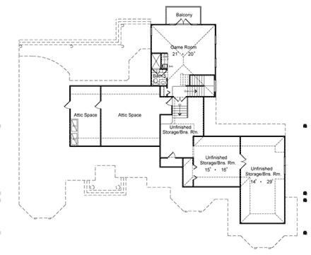 House Plan 63222 Second Level Plan