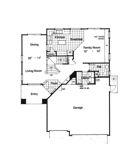 House Plan 63224 First Level Plan