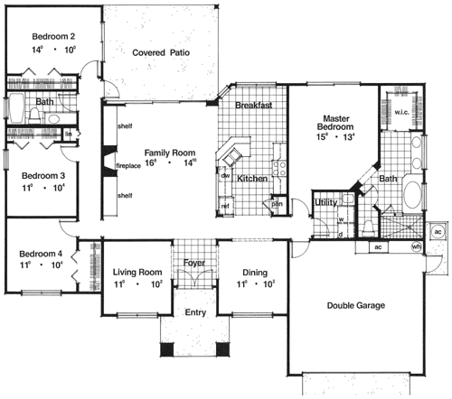 Contemporary Florida Mediterranean Level One of Plan 63230