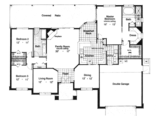 Contemporary Florida Mediterranean One-Story Level One of Plan 63251