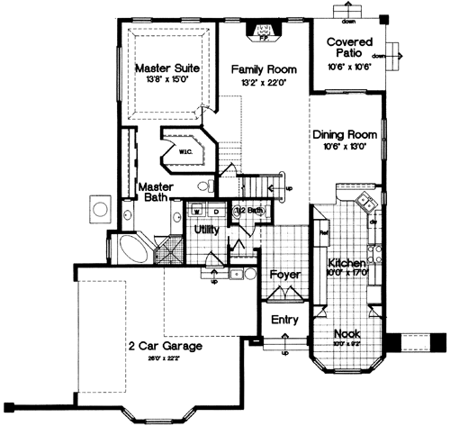 Contemporary Florida Mediterranean Level One of Plan 63252