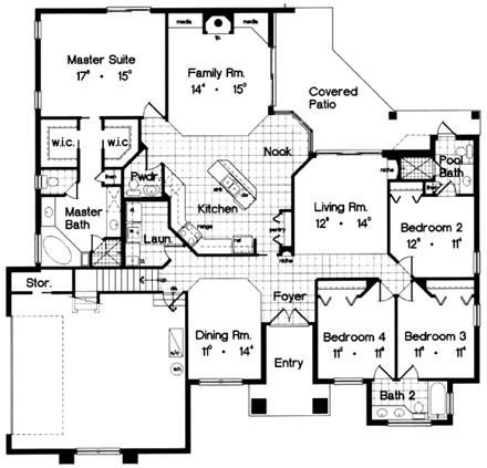 House Plan 63261 First Level Plan