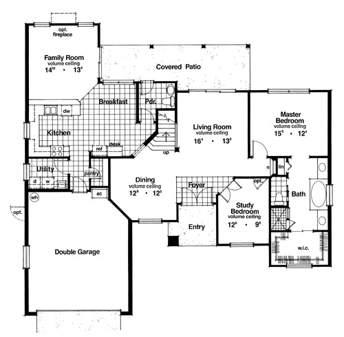 Contemporary Florida Mediterranean Level One of Plan 63269