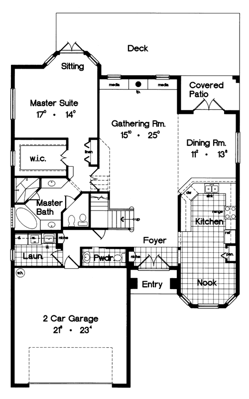 Contemporary Florida Mediterranean Level One of Plan 63307