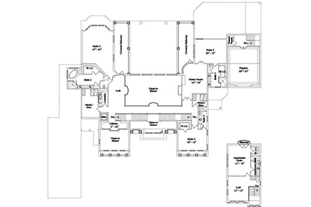 House Plan 63310 Second Level Plan