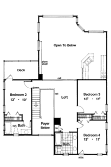 Contemporary Florida Mediterranean Narrow Lot Level Two of Plan 63313