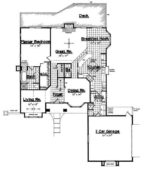 Contemporary Florida Mediterranean One-Story Level One of Plan 63325