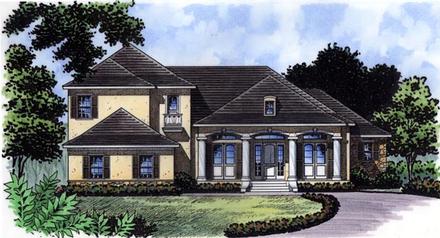 Florida Mediterranean Traditional Elevation of Plan 63359