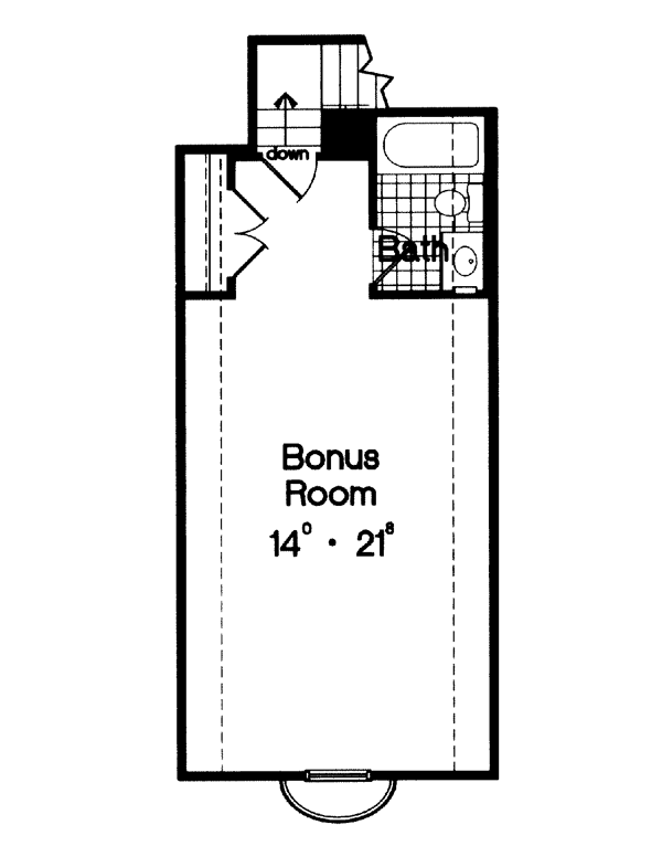 Contemporary Florida Mediterranean One-Story Level Two of Plan 63369