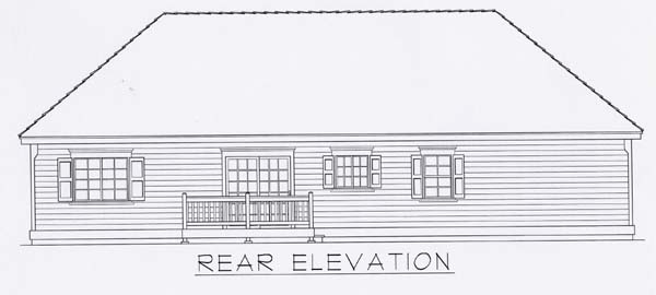 Country European Rear Elevation of Plan 63501