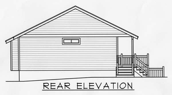  Rear Elevation of Plan 63503