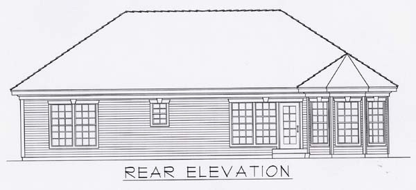 Country European Rear Elevation of Plan 63506