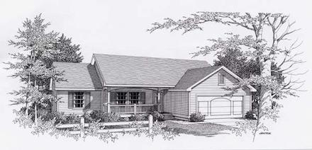 Country Elevation of Plan 63508