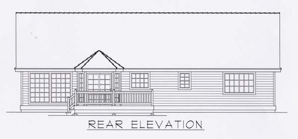 Country European Rear Elevation of Plan 63509