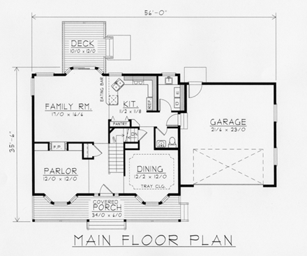 House Plan 63517 First Level Plan