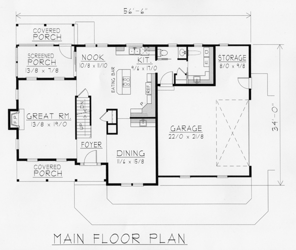 Contemporary Level One of Plan 63520