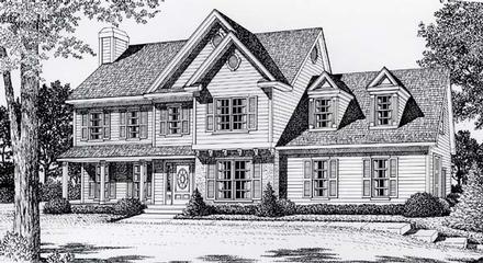 Contemporary Elevation of Plan 63520