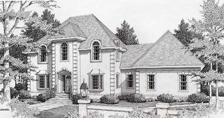 Contemporary Elevation of Plan 63525