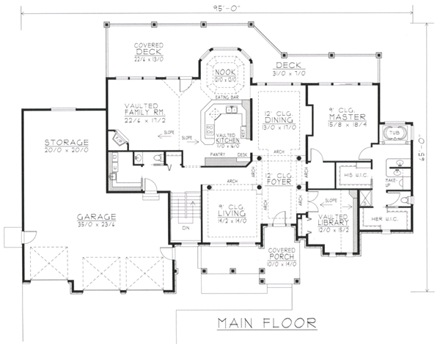 House Plan 63544 First Level Plan