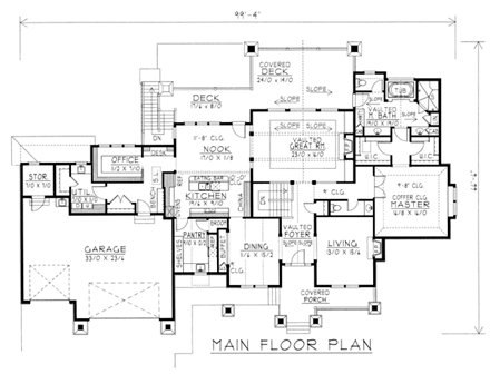 House Plan 63547 First Level Plan