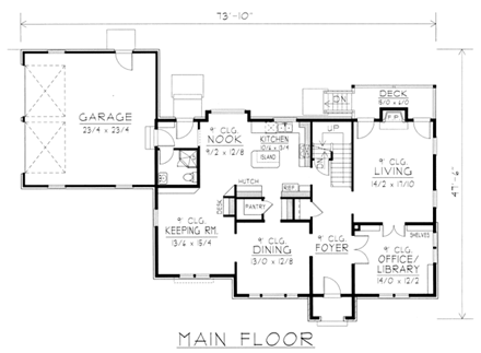 House Plan 63549 First Level Plan