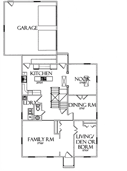 House Plan 64402 First Level Plan