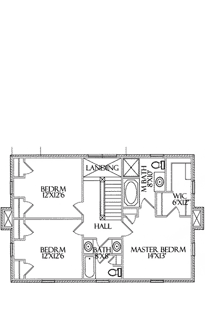 Farmhouse Level Two of Plan 64407