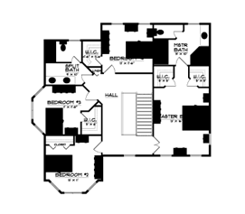 House Plan 64417 Second Level Plan