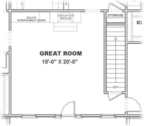 Country One-Story Southern Alternate Level One of Plan 64504