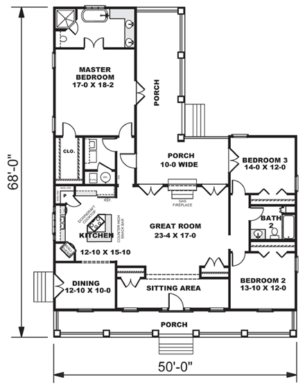 House Plan 64512 First Level Plan