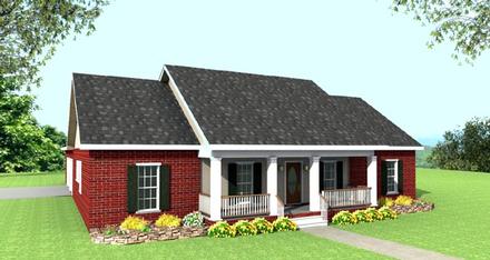 Cabin Country Ranch Elevation of Plan 64515