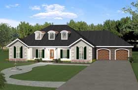 House Plan 64537 Elevation