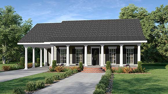 House Plan 64557 Elevation