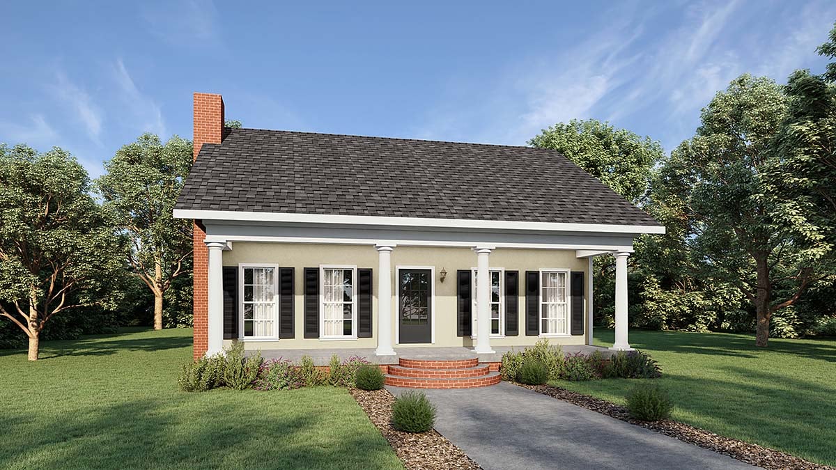 Plan 64584 | Southern Style with 3 Bed, 2 Bath