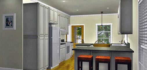 Cottage, Country Plan with 1122 Sq. Ft., 2 Bedrooms, 2 Bathrooms Picture 2