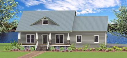 Cottage Country Craftsman Southern Traditional Elevation of Plan 64591