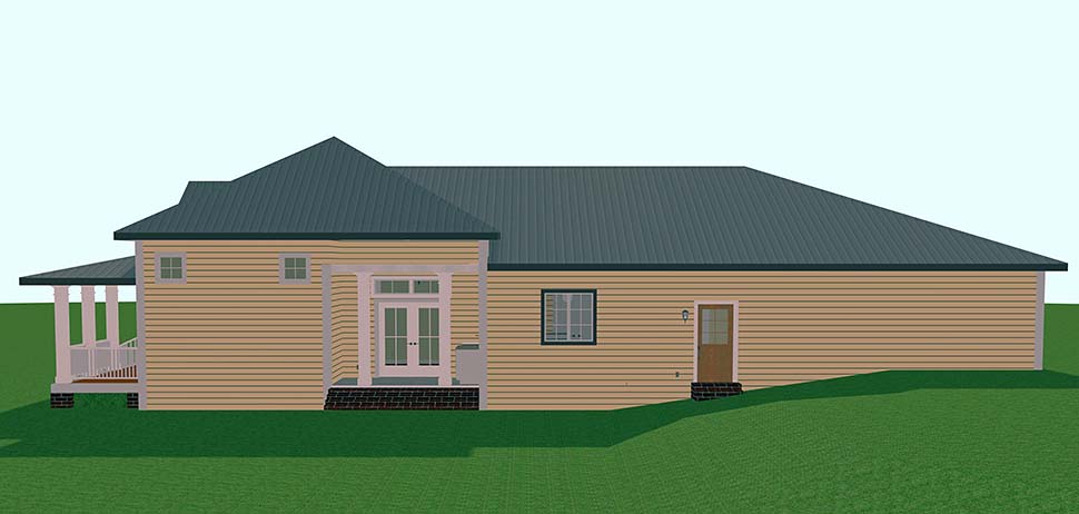 Colonial, Country, Southern Plan with 2209 Sq. Ft., 3 Bedrooms, 2 Bathrooms, 2 Car Garage Picture 2