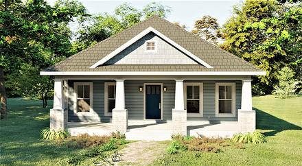 Bungalow Cottage Craftsman Elevation of Plan 64593