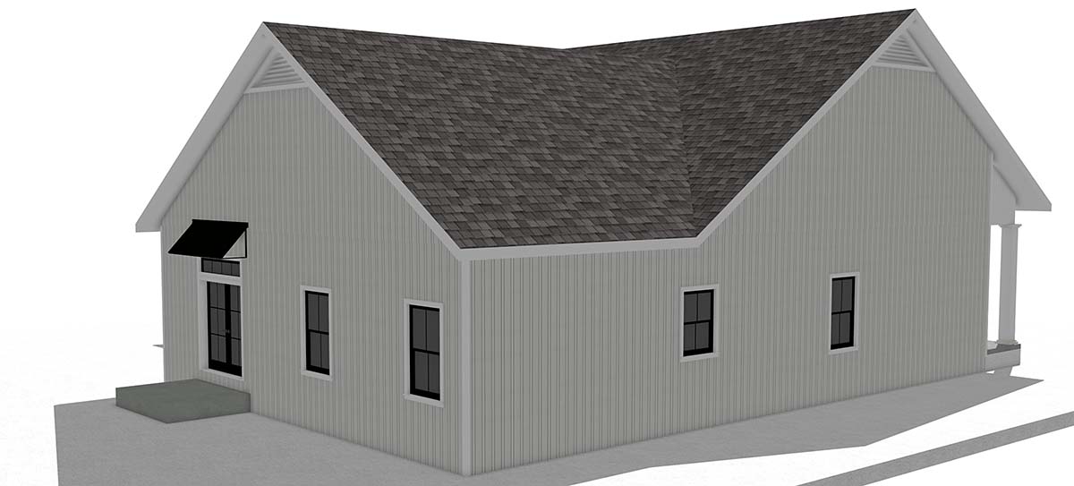 Bungalow, Cottage, Country Plan with 1908 Sq. Ft., 3 Bedrooms, 2 Bathrooms, 2 Car Garage Picture 3