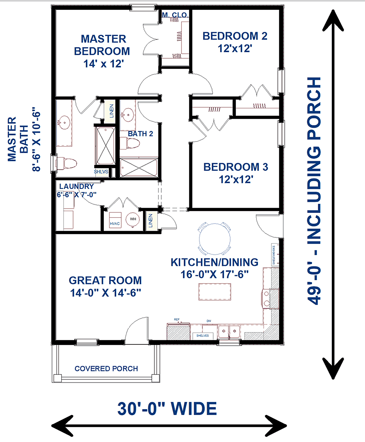 Cottage Country Traditional Level One of Plan 64597