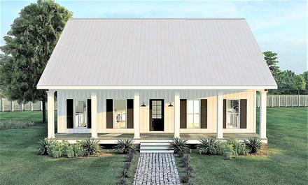 Farmhouse Modern Elevation of Plan 64598