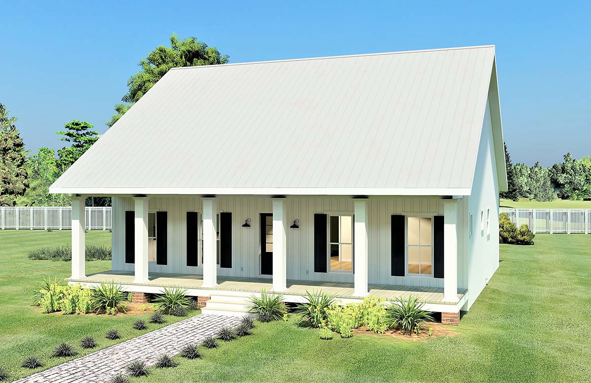 Farmhouse, Modern Plan with 1520 Sq. Ft., 2 Bedrooms, 1 Bathrooms Picture 2