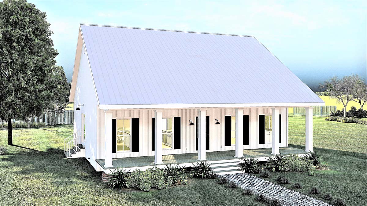 Farmhouse, Modern Plan with 1520 Sq. Ft., 2 Bedrooms, 1 Bathrooms Picture 3