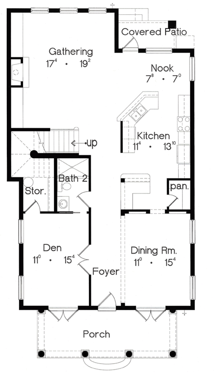 House Plan 64617 First Level Plan