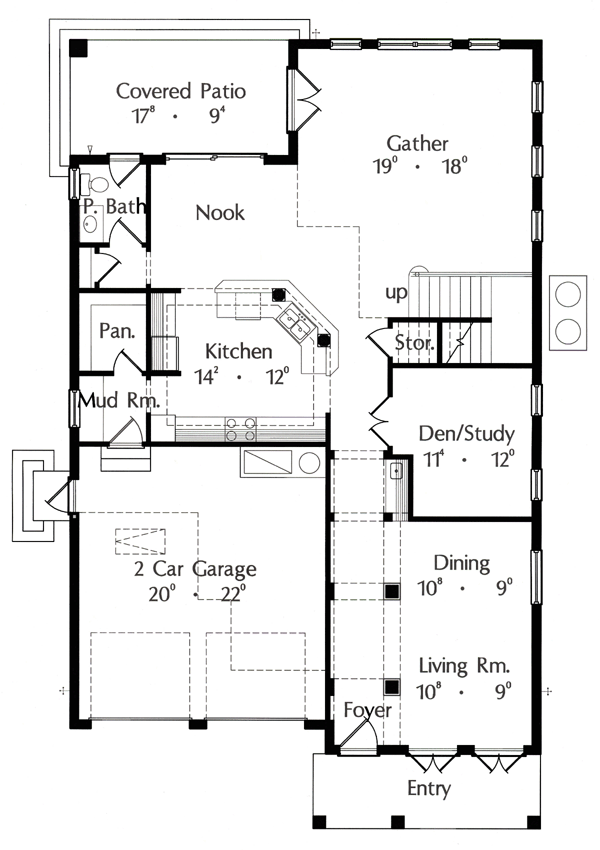 Florida Mediterranean Narrow Lot Level One of Plan 64626