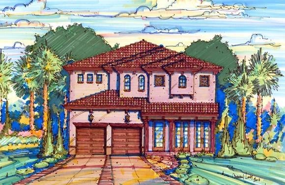 House Plan 64626 Elevation