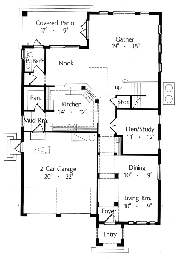 Florida Mediterranean Narrow Lot Level One of Plan 64627