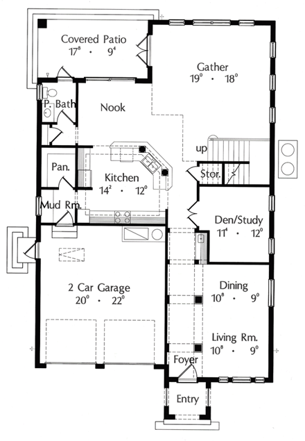 House Plan 64627 First Level Plan