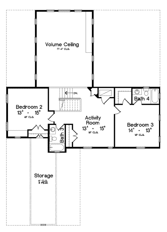 Florida Mediterranean One-Story Level Two of Plan 64629