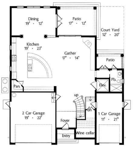 House Plan 64640 First Level Plan
